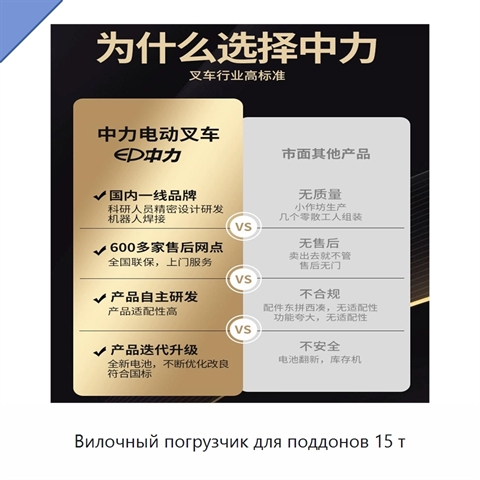 Вилочный погрузчик для поддонов 15 т