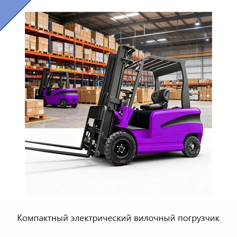 Компактный электрический вилочный погрузчик