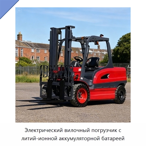 Электрический вилочный погрузчик с литий-ионной аккумуляторной батареей
