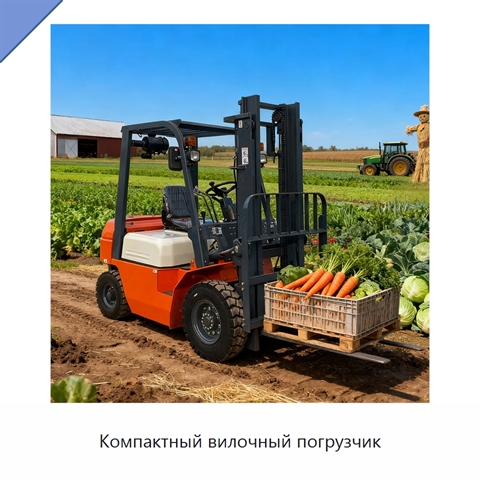 Компактный вилочный погрузчик