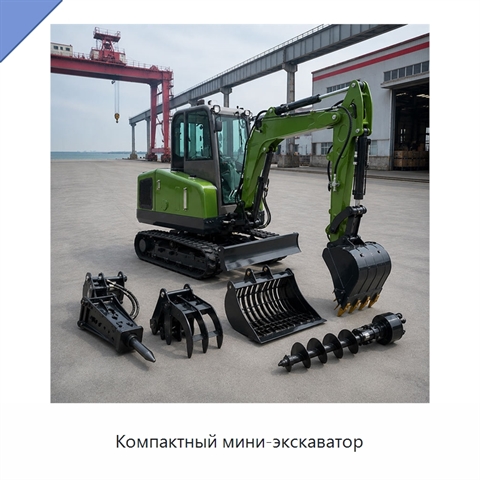 Компактный мини-экскаватор