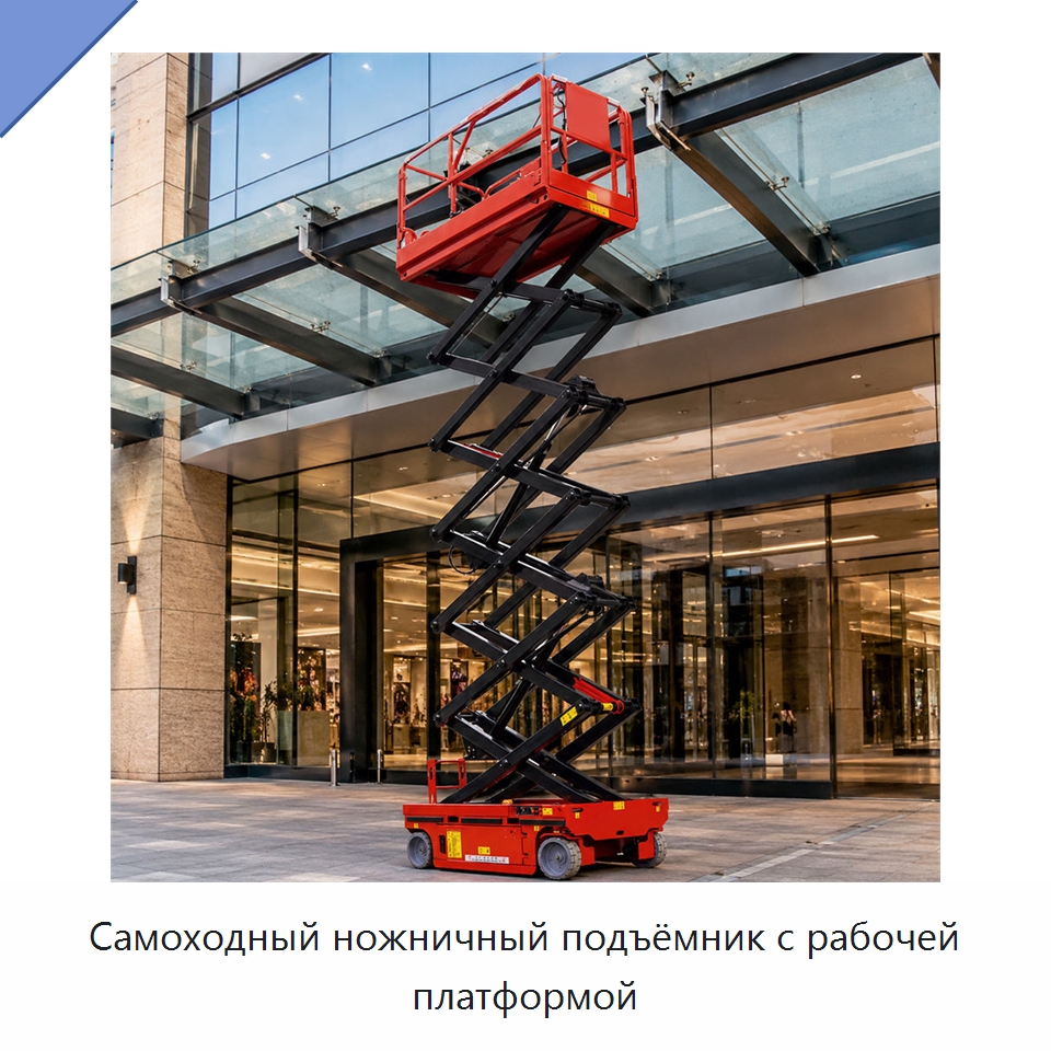 Самоходный ножничный подъёмник с рабочей платформой — Подъемные столы