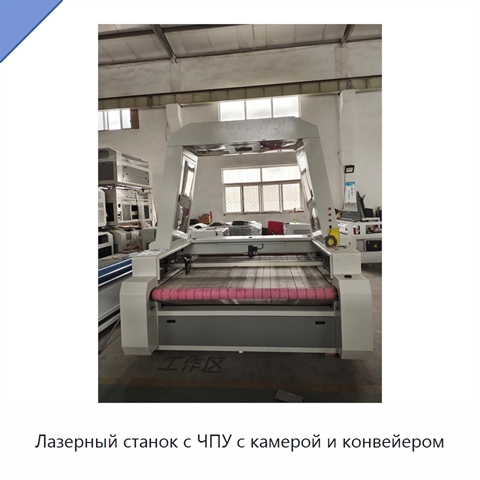 Лазерный станок с ЧПУ с камерой и конвейером