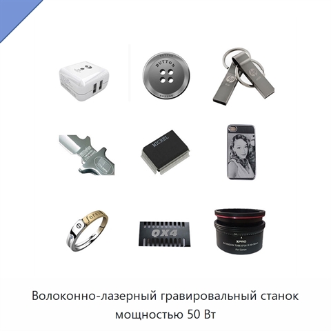 Волоконно-лазерный гравировальный станок мощностью 50 Вт