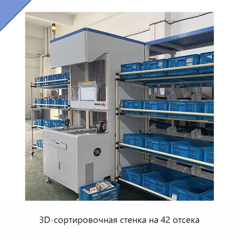 3D-сортировочная стенка на 42 отсека