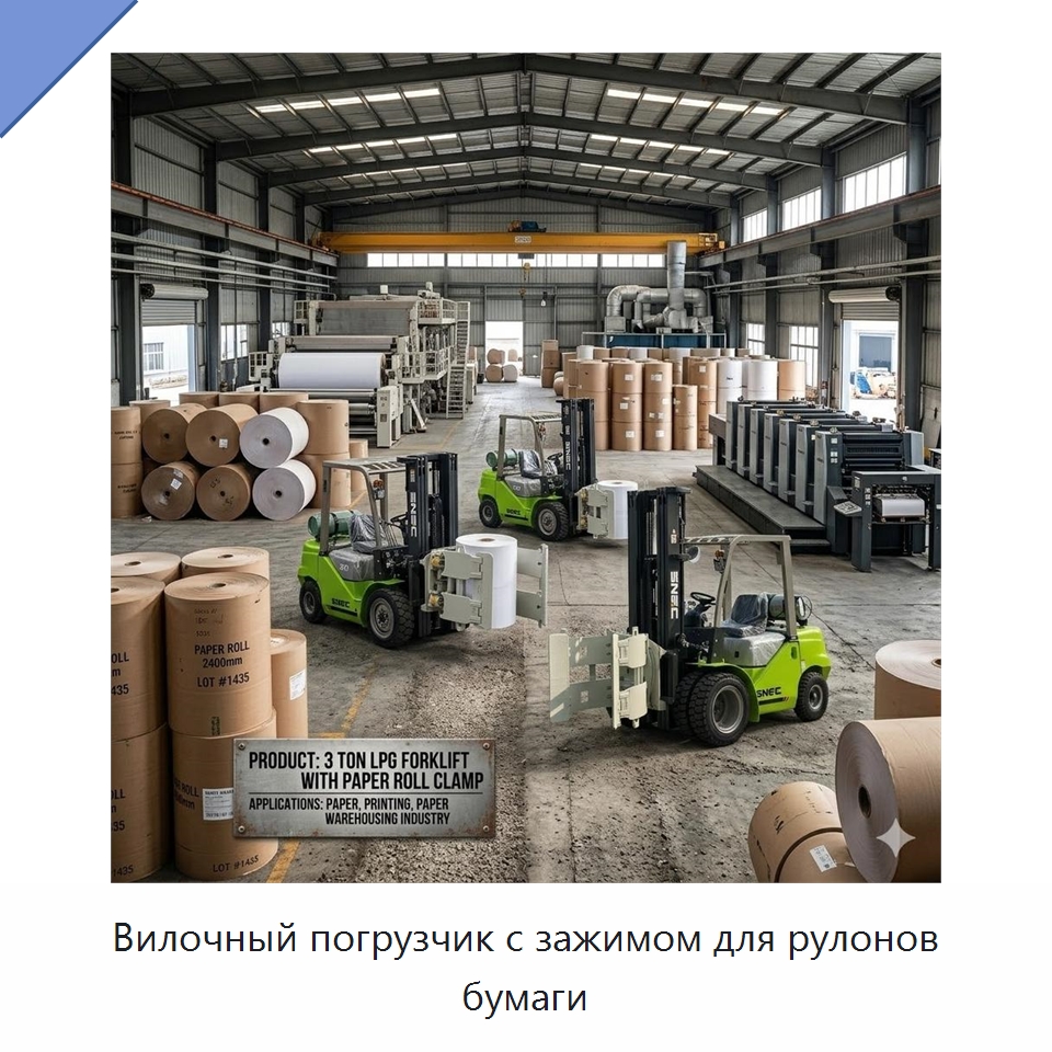 Вилочный погрузчик с зажимом для рулонов бумаги — Вилочные погрузчики