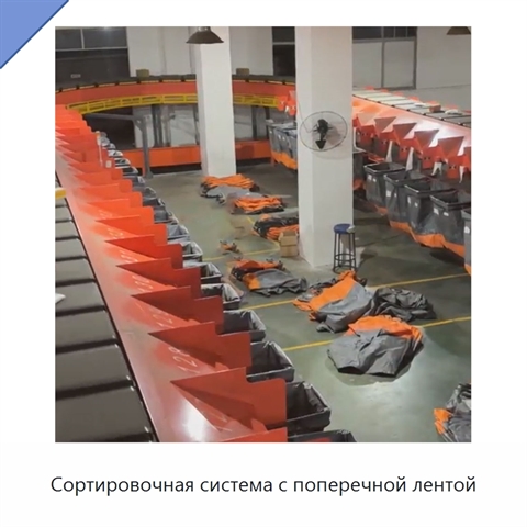 Сортировочная система с поперечной лентой