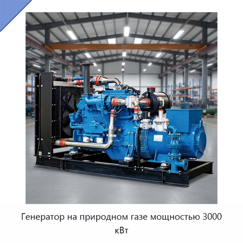Генератор на природном газе мощностью 3000 кВт