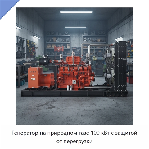 Генератор на природном газе 100 кВт с защитой от перегрузки