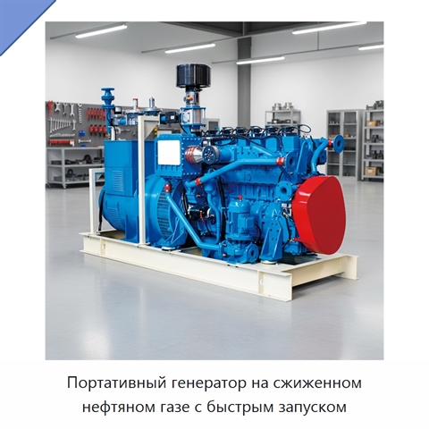 Портативный генератор на сжиженном нефтяном газе с быстрым запуском