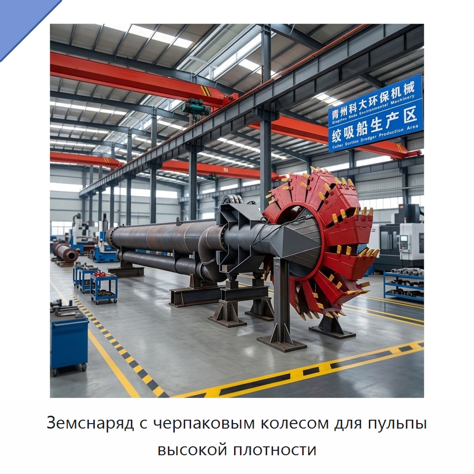 Земснаряд с черпаковым колесом для пульпы высокой плотности — Горнодобывающее оборудование