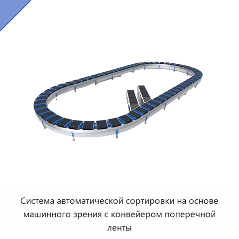 Система автоматической сортировки на основе машинного зрения с конвейером поперечной ленты