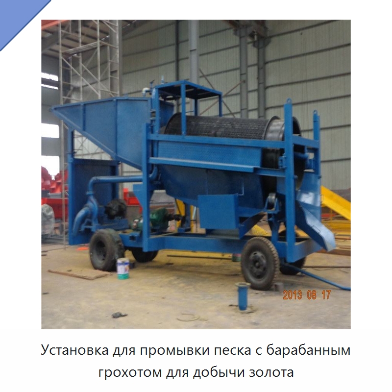 Установка для промывки песка с барабанным грохотом для добычи золота — Горнодобывающее оборудование