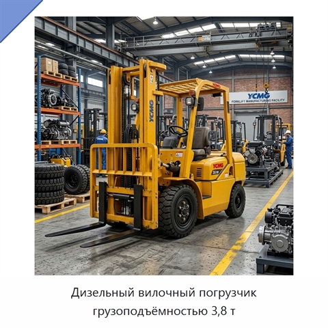 Дизельный вилочный погрузчик грузоподъёмностью 3,8 т