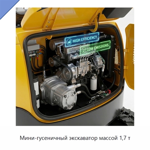 Мини-гусеничный экскаватор массой 1,7 т