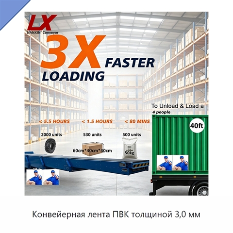 Конвейерная лента ПВК толщиной 3,0 мм