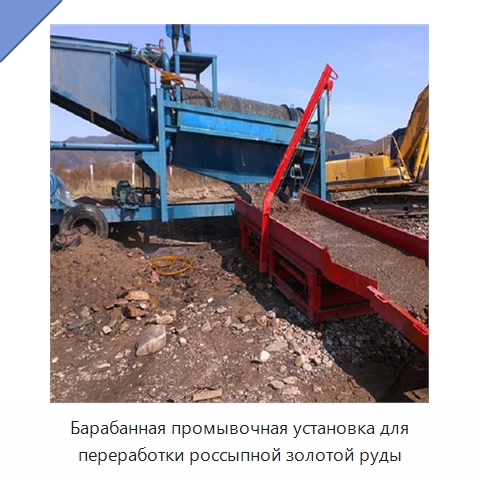 Барабанная промывочная установка для переработки россыпной золотой руды — Горнодобывающее оборудование