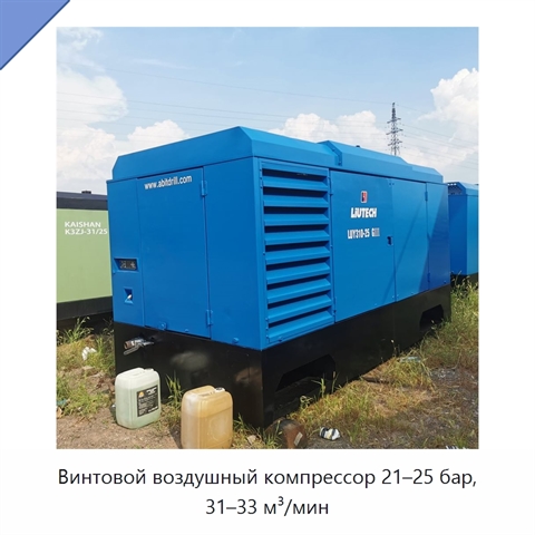 Винтовой воздушный компрессор 21–25 бар, 31–33 м³/мин