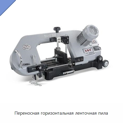 Переносная горизонтальная ленточная пила