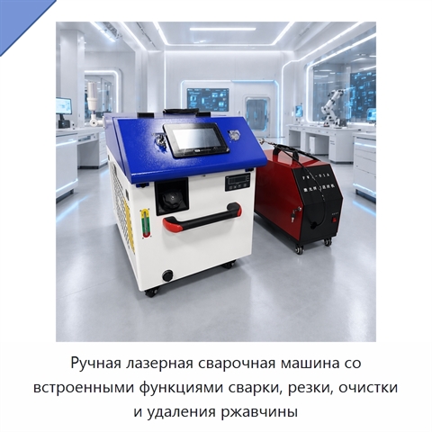 Ручная лазерная сварочная машина со встроенными функциями сварки, резки, очистки и удаления ржавчины