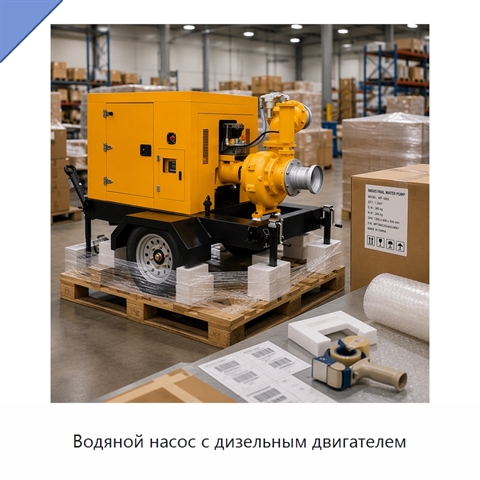 Водяной насос с дизельным двигателем