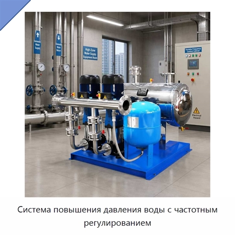 Система повышения давления воды с частотным регулированием