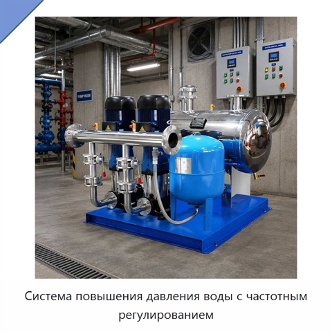 Система повышения давления воды с частотным регулированием