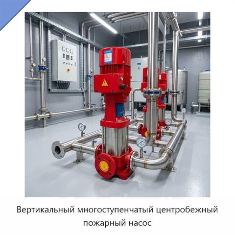 Вертикальный многоступенчатый центробежный пожарный насос