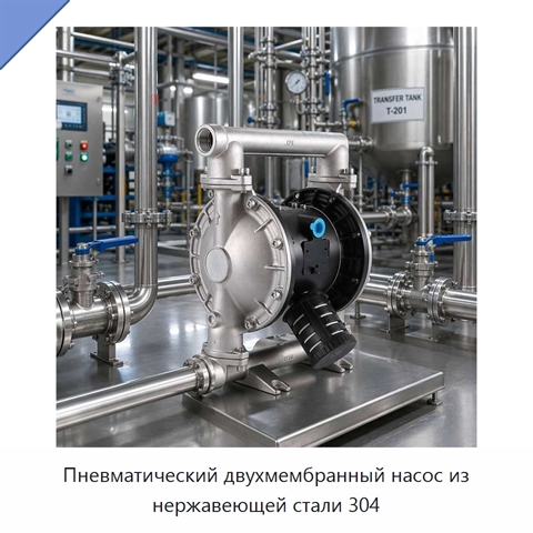 Пневматический двухмембранный насос из нержавеющей стали 304