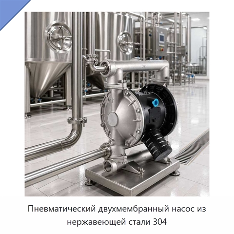 Пневматический двухмембранный насос из нержавеющей стали 304