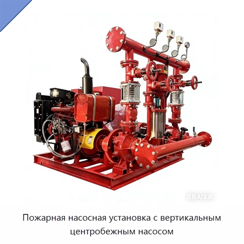 Пожарная насосная установка с вертикальным центробежным насосом
