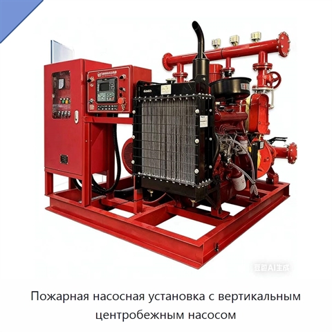 Пожарная насосная установка с вертикальным центробежным насосом