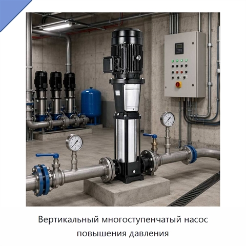 Вертикальный многоступенчатый насос повышения давления