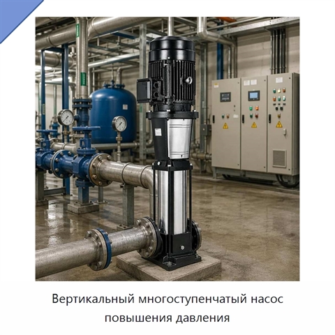 Вертикальный многоступенчатый насос повышения давления