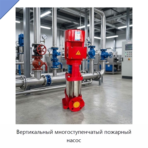 Вертикальный многоступенчатый пожарный насос