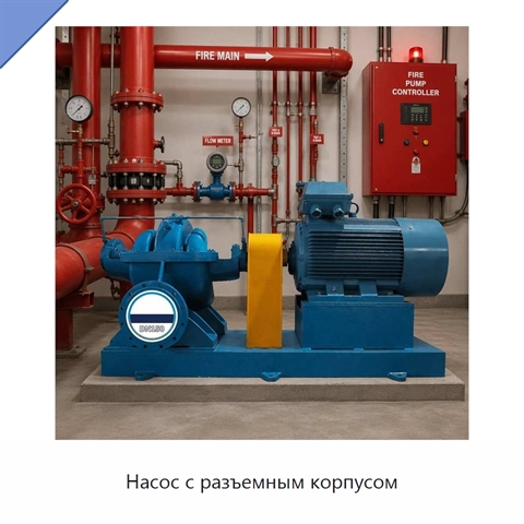 Насос с разъемным корпусом