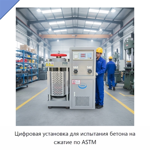 Цифровая установка для испытания бетона на сжатие по ASTM