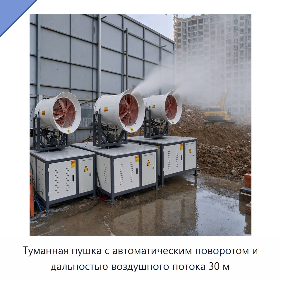 Туманная пушка с автоматическим поворотом и дальностью воздушного потока 30 м — Коммунальная техника