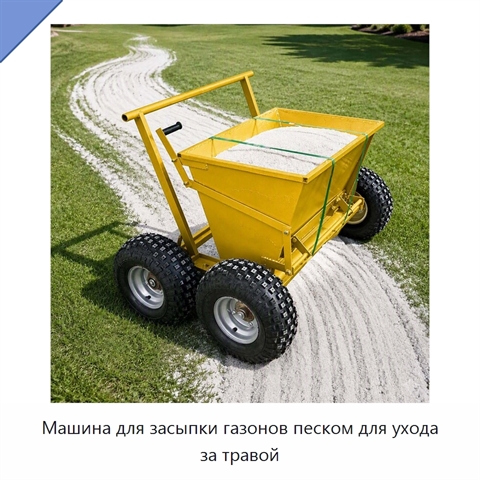 Машина для засыпки газонов песком для ухода за травой