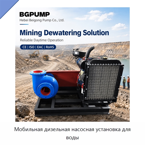 Мобильная дизельная насосная установка для воды