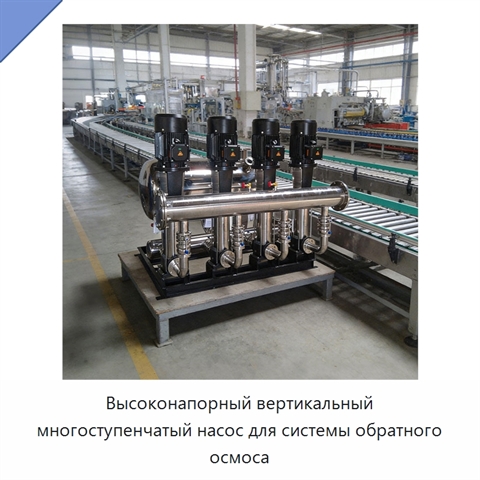 Высоконапорный вертикальный многоступенчатый насос для системы обратного осмоса