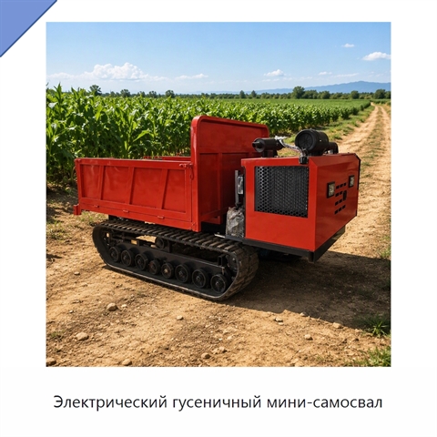 Электрический гусеничный мини-самосвал