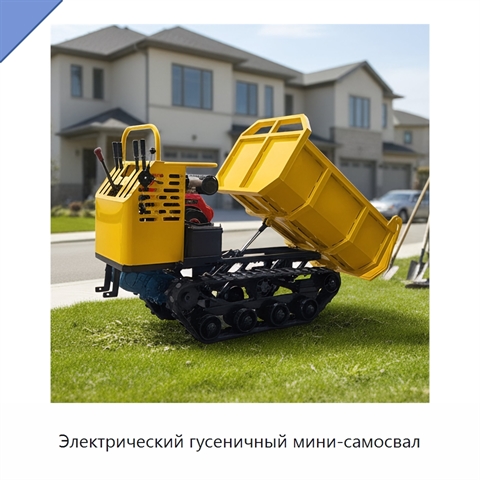 Электрический гусеничный мини-самосвал
