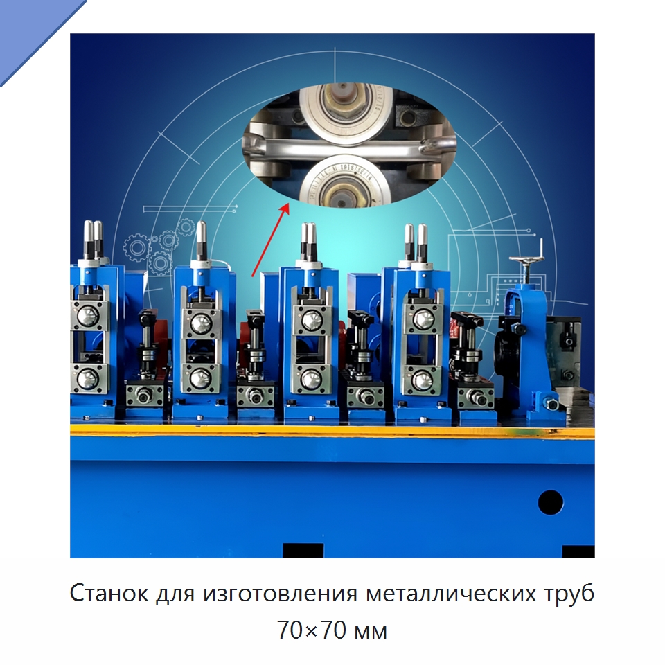 Станок для изготовления металлических труб 70×70 мм — Оборудование для производства труб