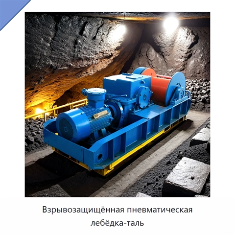 Взрывозащищённая пневматическая лебёдка-таль