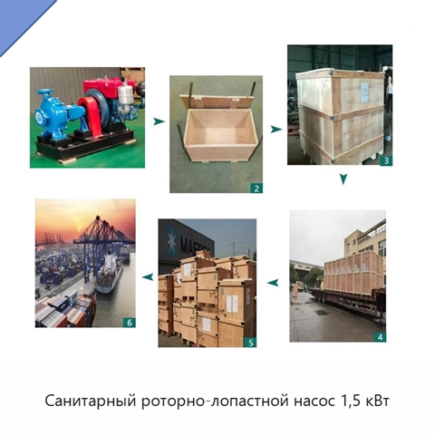 Санитарный роторно-лопастной насос 1,5 кВт