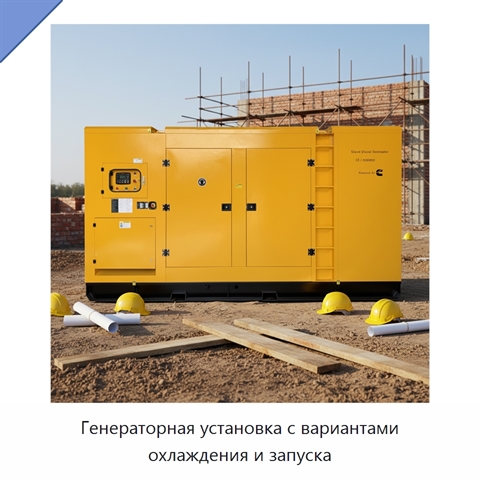 Генераторная установка с вариантами охлаждения и запуска