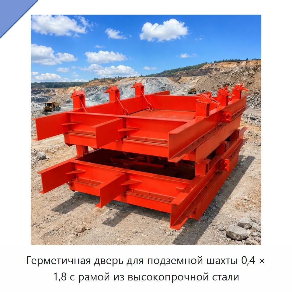 Герметичная дверь для подземной шахты 0,4 × 1,8 с рамой из высокопрочной стали — Горнодобывающее оборудование
