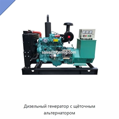 Дизельный генератор с щёточным альтернатором