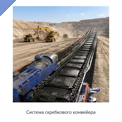 Система скребкового конвейера